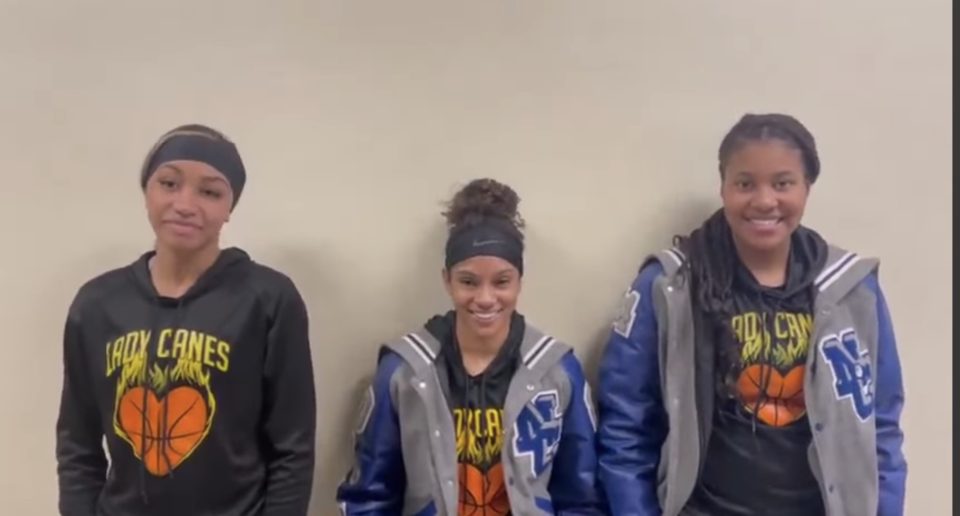 North Central High Senior girls Ya"jaia, Destiny Davis and Katelyn Harrison