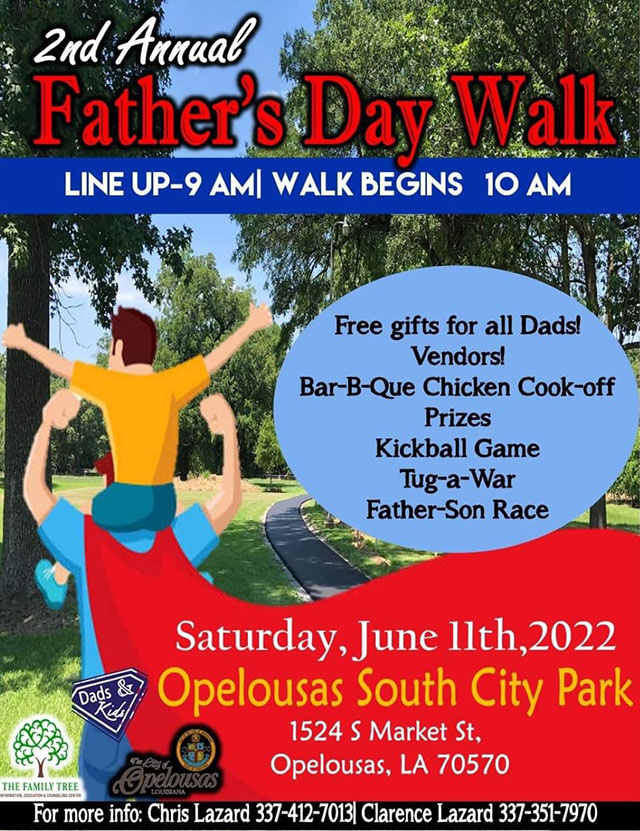 Father’s Day Walk Scheduled for June 11th at South City Park
