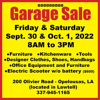 Garage Sale Today!
